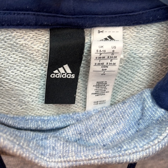 💘 Adidas Light Blue Pullover Sweatshirt in Size Small - Picture 3 of 5